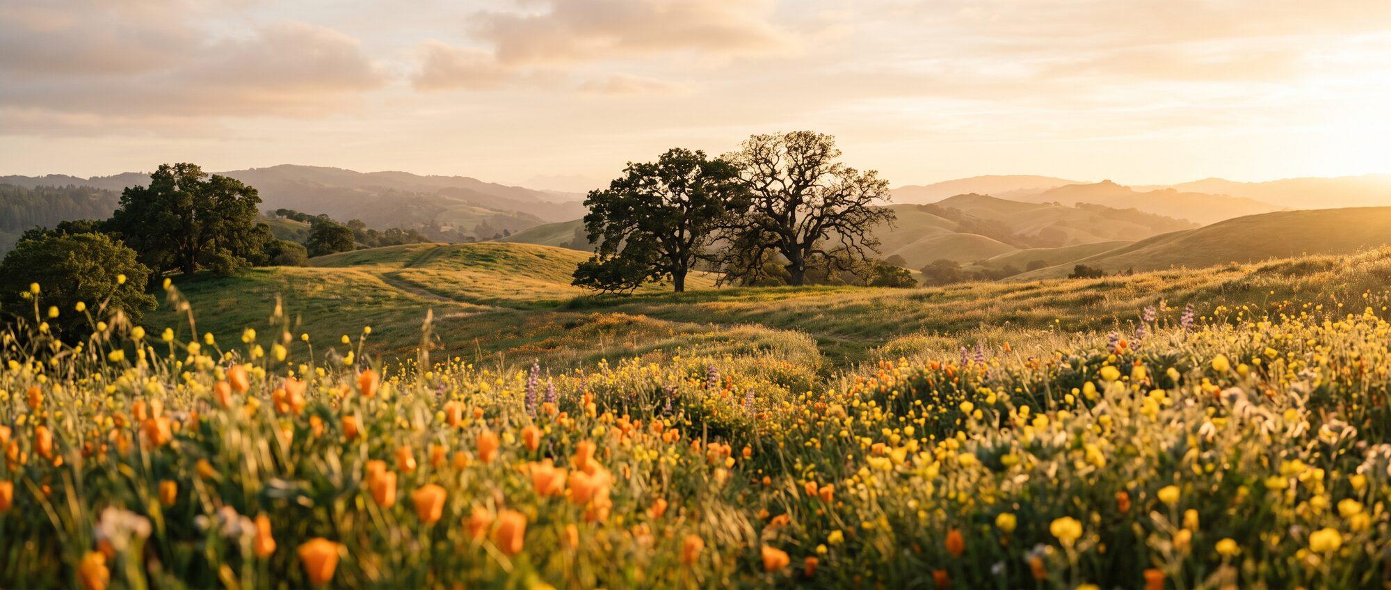 Wildflower fields across Northern California where NorCal Nectar bees forage